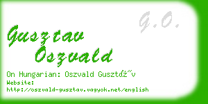 gusztav oszvald business card